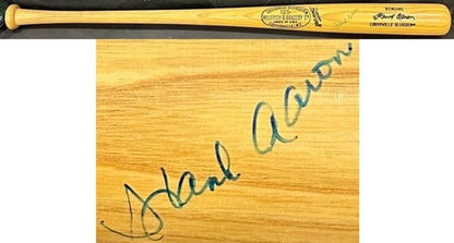 Hank Aaron Braves Signed Louisville Slugger Pro Model Bat Auto HOF JSA LOA
