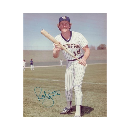 Robin Yount Signed Vintage Milwaukee Brewers 8x10 Color Photo Auto COA
