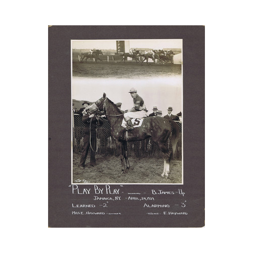 Turf Pix NYC Sepia Horse Racing Vintage Original Photograph Jamaica 1939