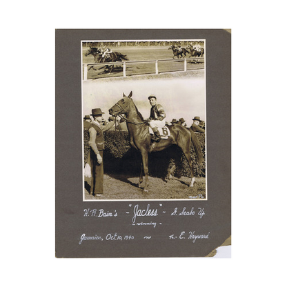 Turf Pix NY Sepia Horse Racing Vintage Original Photograph Jacless