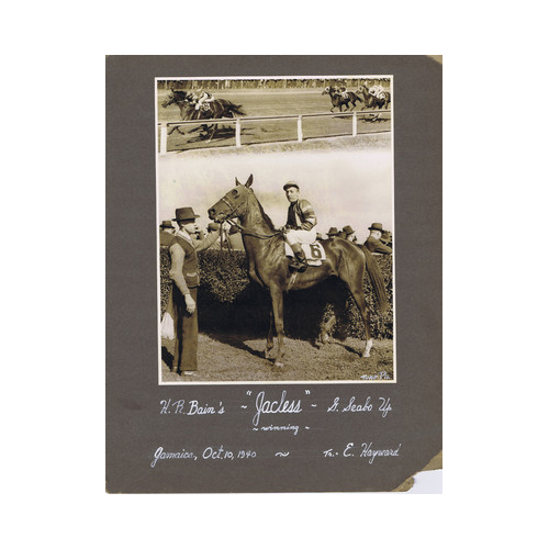 Turf Pix NY Sepia Horse Racing Vintage Original Photograph Jacless