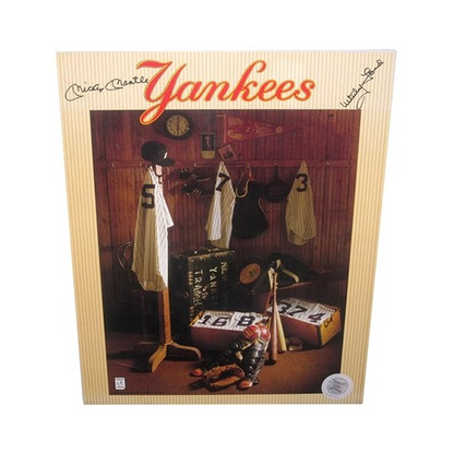 Mickey Mantle Whitey Ford Signed Yankees Personal poster Photo Mantle Family Coa