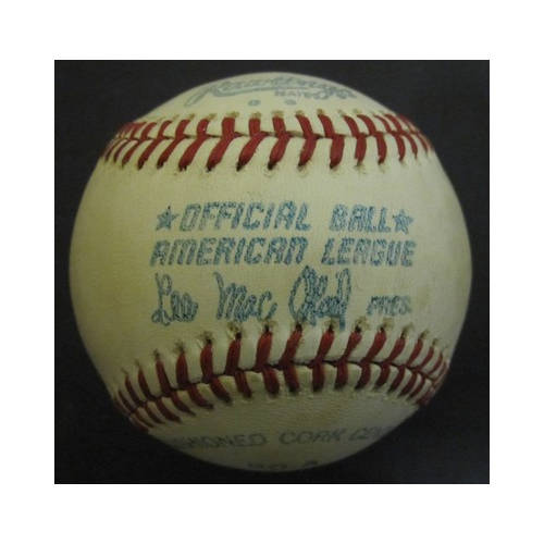 Reggie Jackson Signed Inscribed Happiness 2 U AL MacPhail Baseball Auto CBM COA