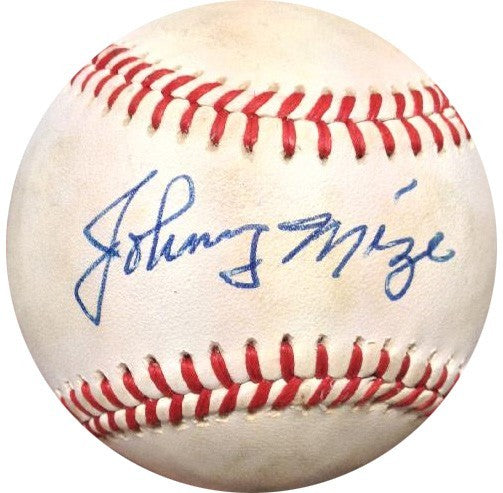 Johnny Mize Signed Vintage American League Lee MacPhail Baseball autograph COA