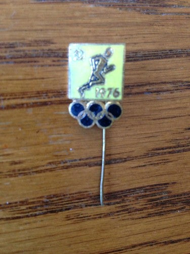 1976 Summer Olympics Vintage Original Press Pin Montreal Canada Olympic