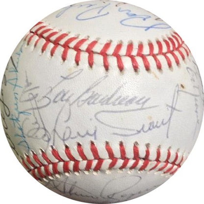 1988 Mets Old Timers Signed ONL Baseball  gary Carter robinson Boudreau 24 auto