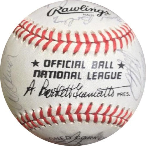 1988 Mets Old Timers Signed ONL Baseball  gary Carter robinson Boudreau 24 auto