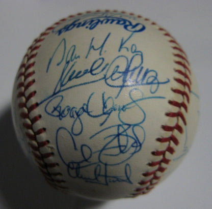 1990 AL ALL Star Team Signed Baseball McGwire Kirby Puckett Roger Clemens PSA