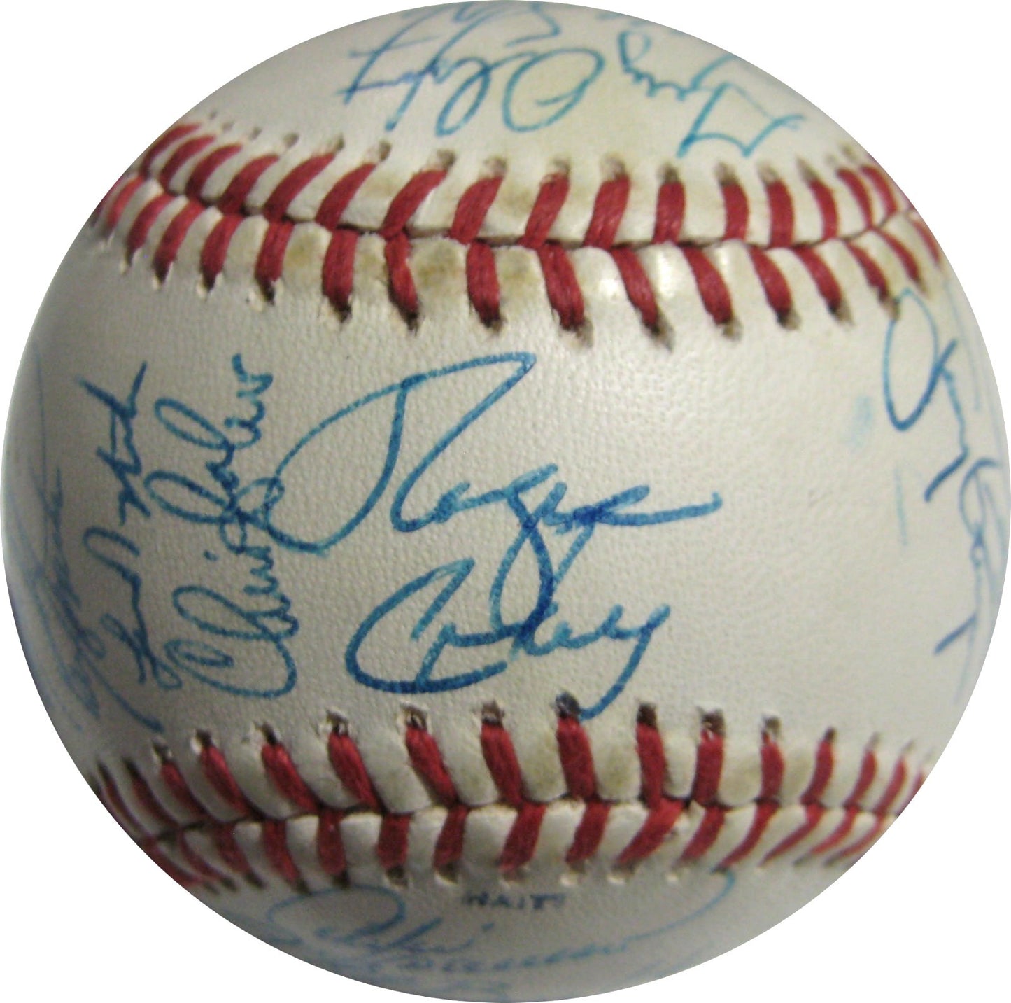 1990 NL All Star Team Signed Baseball Tony Gwynn LARKIN Barry Bonds 33 Auto PSA
