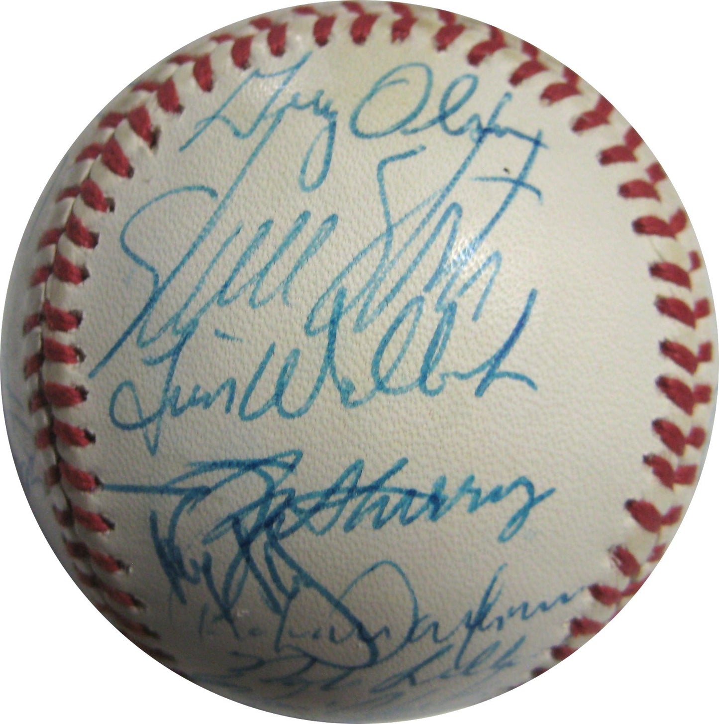 1990 NL All Star Team Signed Baseball Tony Gwynn LARKIN Barry Bonds 33 Auto PSA