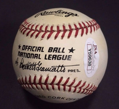 Sandy Amoros Signed 1955 Brooklyn Dodgers WS NL Baseball RARE MINT Auto JSA LOA