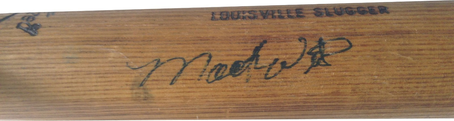 Mookie Wilson Game Used LS W276 Signed Bat Vintage Auto 1984 85 Mets WS Champs