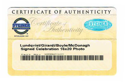 Henrik Lundqvist McDonagh Girardi Signed Framed 16x20 Photo Rangers Auto Steiner