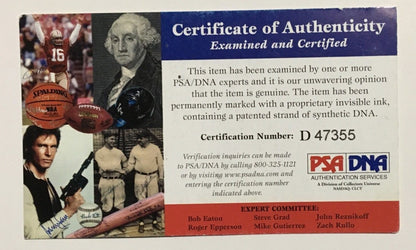 Jack Kemp Signed NL Baseball Old QB & pitcher Autograph Bills PSA coa