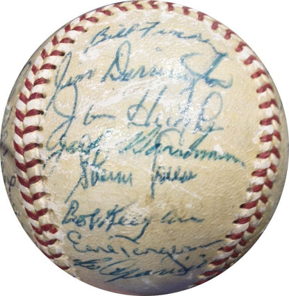1957 Chicago White Sox Team Signed OAL Harridge Baseball Lopez Aparicio Doby COA