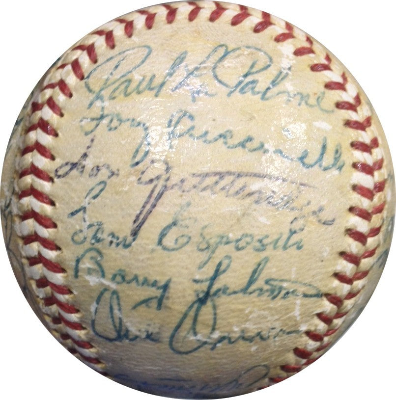 1957 Chicago White Sox Team Signed OAL Harridge Baseball Lopez Aparicio Doby COA