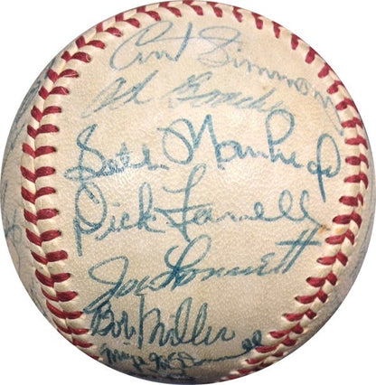 1957 Philadelphia Phillies Team Signed NL Giles Baseball 30 Autos Ashburn COA