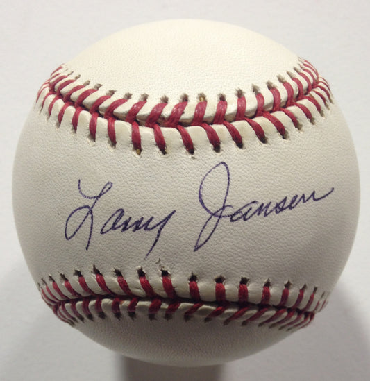 Larry Jansen Signed Official AL Ball NY Giants Shot Heard WINNING PITCHER COA