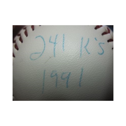 David Cone Signed Official Mets NL Baseball 241 K's 1991 Autograph CBM COA