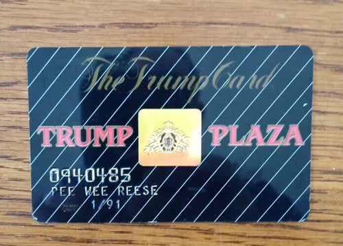 Pee Wee Reese Signed Trump casino Card Brooklyn Dodgers hof Autograph  1/1 coa