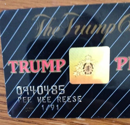 Pee Wee Reese Signed Trump casino Card Brooklyn Dodgers hof Autograph  1/1 coa