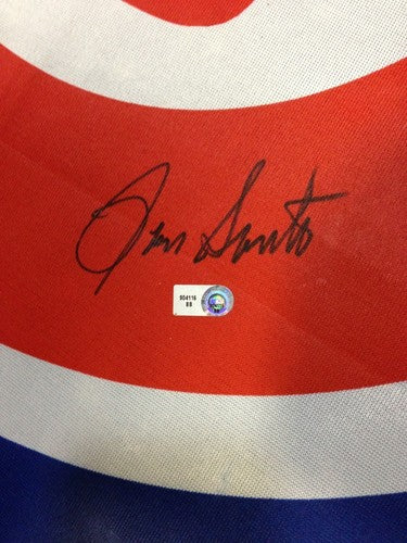 Ron Santo Signed Chicago Cubs Blue Flag Banner Mlb Holo Coa Hof Autograph 58X35