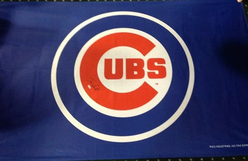 Ron Santo Signed Chicago Cubs Blue Flag Banner Mlb Holo Coa Hof Autograph 58X35