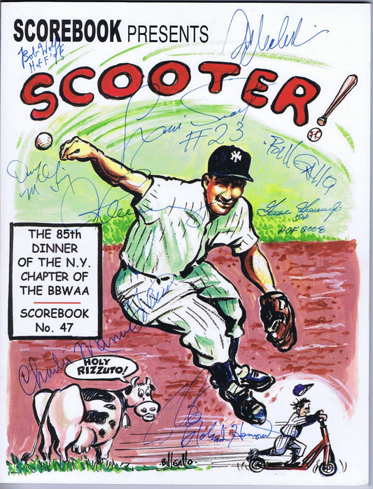 NY Baseball Writer's Association 85th Dinner Program Signed By 11 MLB Stars