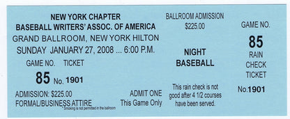 NY Baseball Writer's Association 85th Dinner Program Signed By 11 MLB Stars
