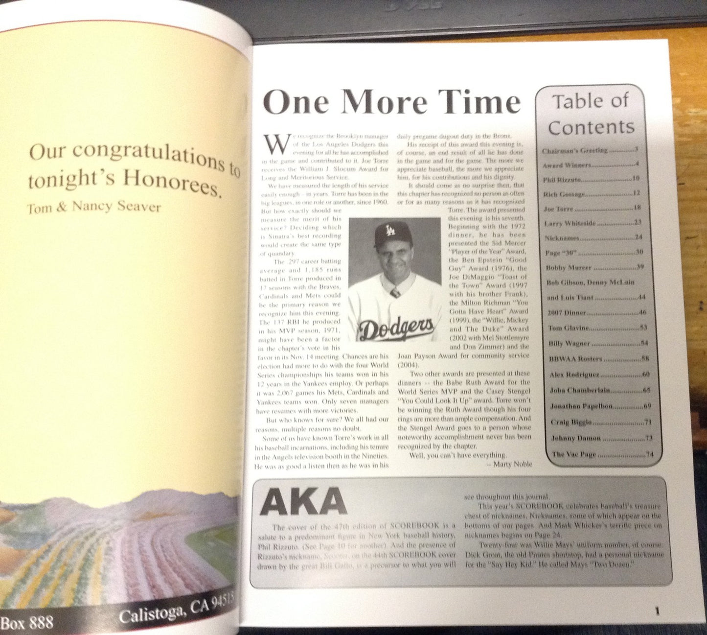 NY Baseball Writer's Association 85th Dinner Program Signed By 11 MLB Stars