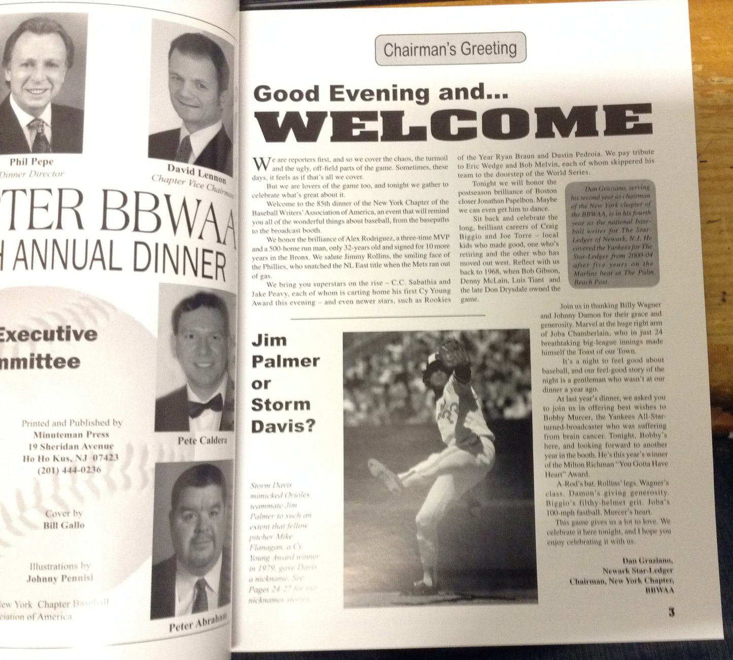 NY Baseball Writer's Association 85th Dinner Program Signed By 11 MLB Stars