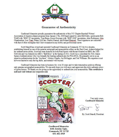 NY Baseball Writer's Association 85th Dinner Program Signed By 11 MLB Stars