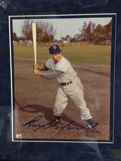 Roy Campanella Signed 2 8x10 Autograph Photo Letter Framed Brooklyn Dodgers JSA