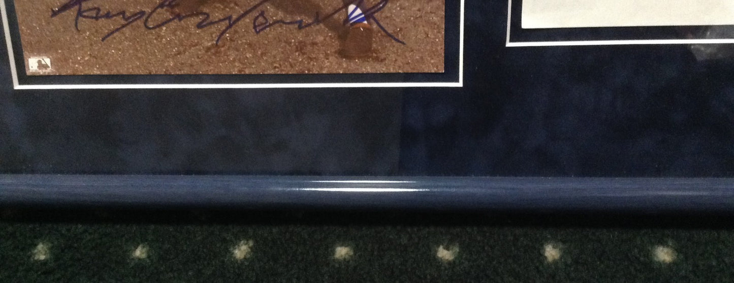 Roy Campanella Signed 2 8x10 Autograph Photo Letter Framed Brooklyn Dodgers JSA