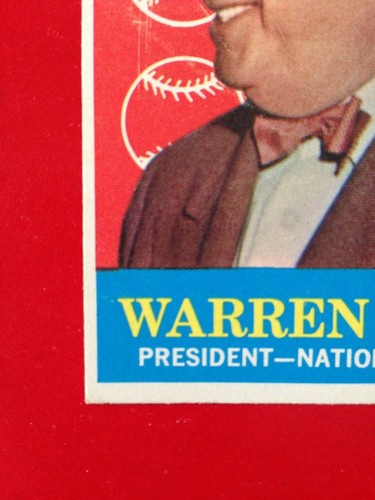 1959 Topps Warren Giles President Card # 200 Ex + - Nm No Creases