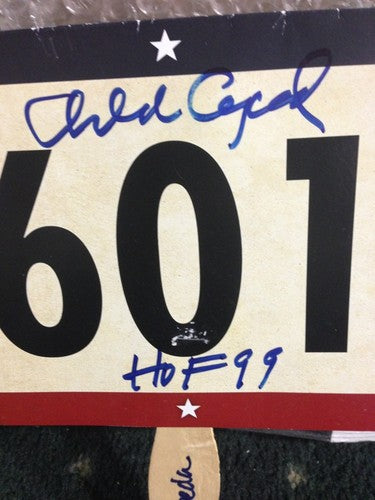 Orlando Cepeda Giants Signed Hof Used Bid Paddle Rare Autograph Cbm Coa