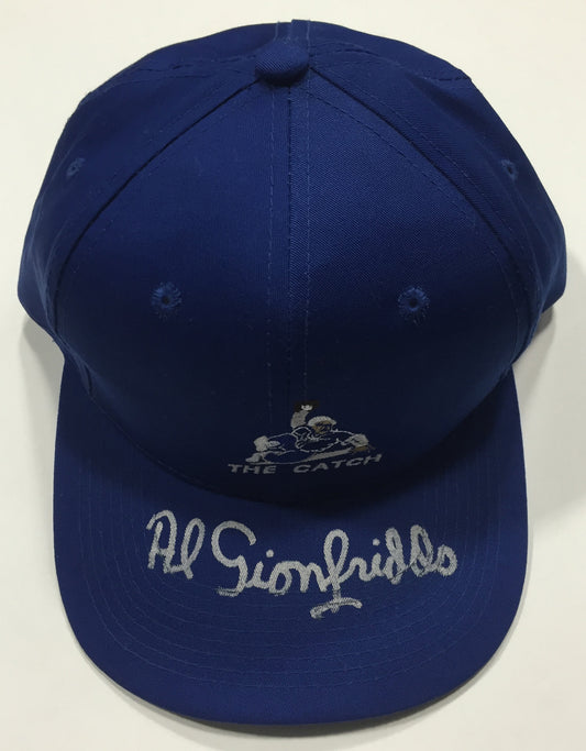 Al Gionfriddo Signed Brooklyn Dodgers 1947 World Series The Catch Hat Auto COA