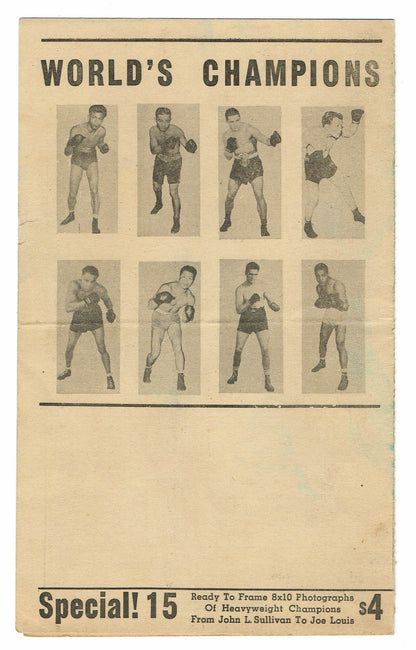 Vintage Royal Windsor Dial Official Boxing Program Billy Johnson Promotion