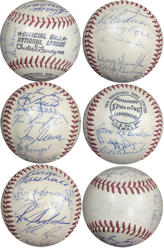 1970 NY Mets Team Signed NL Feeney Baseball 25 Autos Berra Ryan Seaver Auto COA