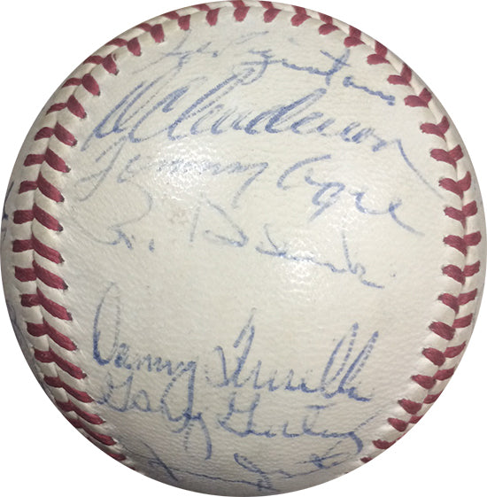 1970 NY Mets Team Signed NL Feeney Baseball 25 Autos Berra Ryan Seaver Auto COA