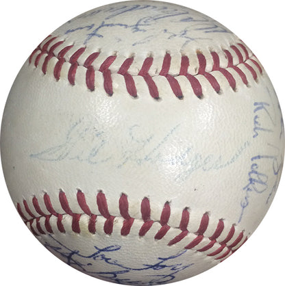 1970 NY Mets Team Signed NL Feeney Baseball 25 Autos Berra Ryan Seaver Auto COA