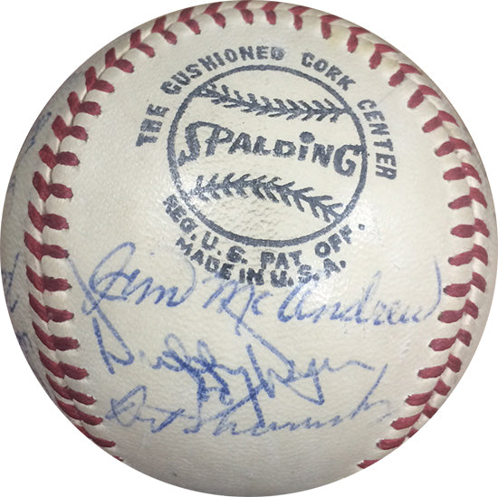 1970 NY Mets Team Signed NL Feeney Baseball 25 Autos Berra Ryan Seaver Auto COA