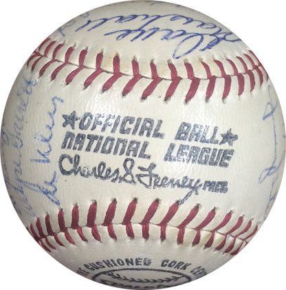 1970 NY Mets Team Signed NL Feeney Baseball 25 Autos Berra Ryan Seaver Auto COA