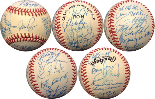 1992 Philadelphia Phillies Team Signed NL Baseball 31 Auto CURT Schilling COA
