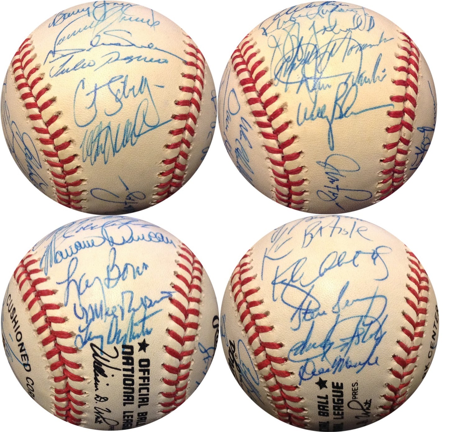 1992 Philadelphia Phillies Team Signed NL Baseball 31 Auto CURT Schilling COA