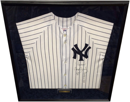 Roger Clemens Signed Insc. CY Young Framed Yankees Jersey Shadowbox LE /250 COA