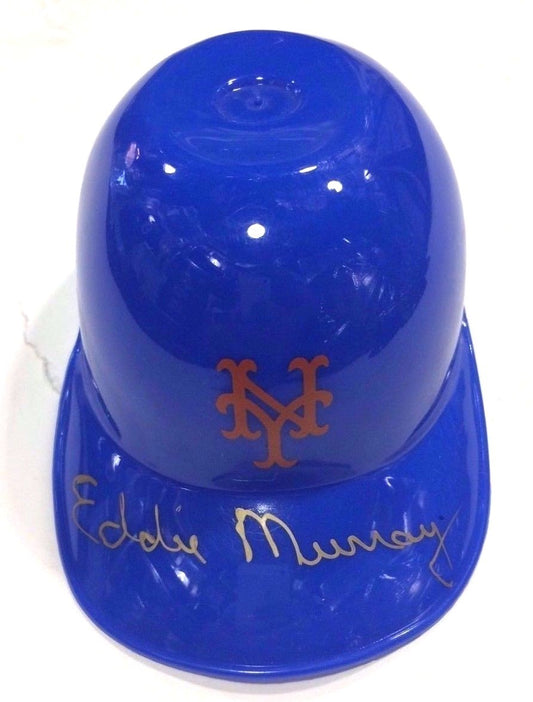 Eddie Murray Signed NY Mets Mini Helmet Vintage Autograph Orioles JSA COA Hof