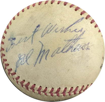 Ed Eddie Mathews Vintage signed 1960S Baseball Best Wishes Rare AUTOGRAPH COA
