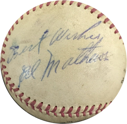 Ed Eddie Mathews Vintage signed 1960S Baseball Best Wishes Rare AUTOGRAPH COA