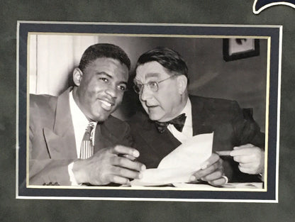 Jackie Robinson 1st Game 1947 Brooklyn Dodgers Framed Photo & Replica Ticket